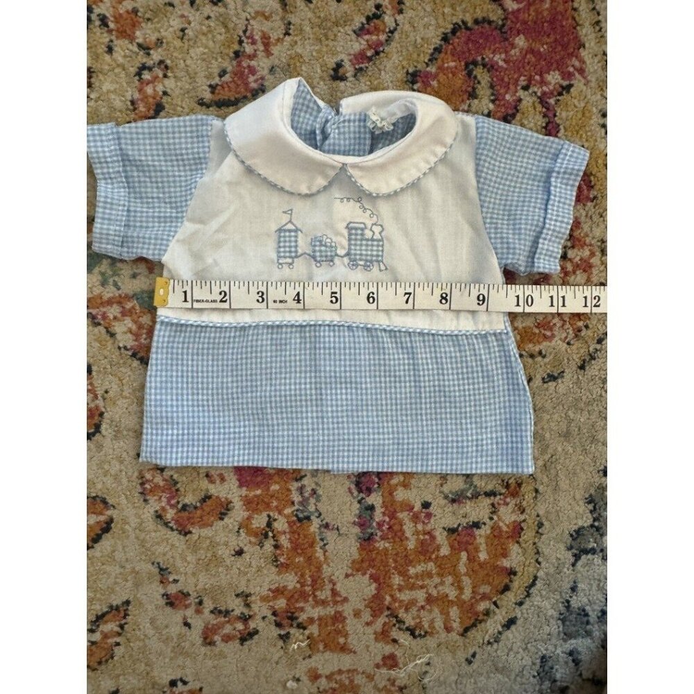 Vintage Alexis Shirt 3-6 Months Embroidered Train